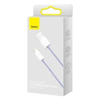 USB kabelis Lightning ierīcēm Baseus Dynamic 2 Series, 2.4A, 2m (violets)