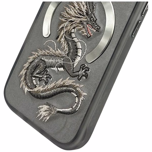 Nimmy Dragon MagSafe Case for iPhone 16 Pro - Gray
