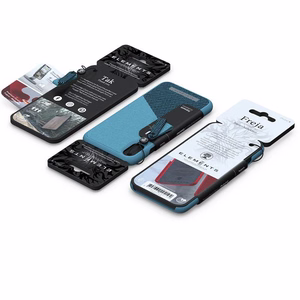 Nordic Elements Saeson Freja vāciņš ierīcei iPhone XR, tumši zilzaļš