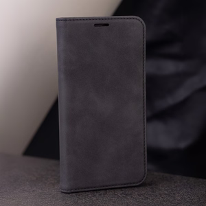 Smart Suede viedtālruņa apvalks Samsung Galaxy A55 5G melns