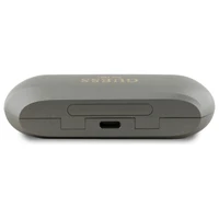 Guess pagarināts metālisks drukāts logotips Bluetooth TWS austiņas + dokstacija - pelēkas