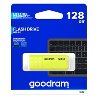GOODRAM UME2 USB zibatmiņa - 128GB USB 2.0 dzeltens