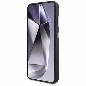 Karl Lagerfeld Saffiano Pilnībā apvilkts Pagarināts metāla logotips Magnētiskais apvalks Samsung Galaxy S25+ - melns