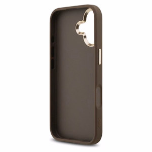 Guess 4G Big 4G Classic Logo viedtālruņa apvalks, paredzēts iPhone 17 – brūnā un zelta krāsā