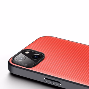 Dux Ducis Fino viedtālruņa apvalks iPhone 14 Plus sarkans, izgatavots no neilona