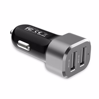 Crong Power auto lādētājs 24W - auto lādētājs 2xUSB 2.4A (aluminum)