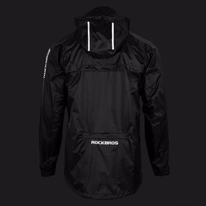 Rockbros YPY013BK4XL elpojoša, vēja necaurlaidīga lietus jaka, izmērs XXXXL - melna