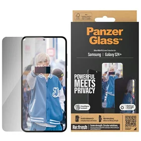PanzerGlass īpaši plats privātuma aizsargstikls ar pozicionētāju Samsung Galaxy S24+