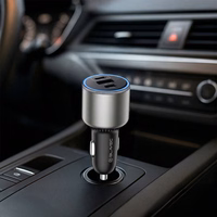 Blavec Auto lādētājs BS-06D-C Trip - USB + 2xType C - QC 3.0 18W PD 65W ar Type C to Type C (CCBS06DCQ-U2CB) melns