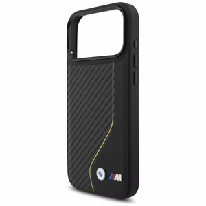 BMW M Carbon Line & Logo Magnētiskais viedtālruņa apvalks iPhone 17 Pro Max - dzeltens