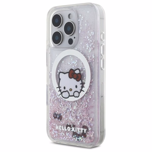 Hello Kitty Liquid Glitter Sweet Kitty Bows MagSafe iPhone 16 Pro Case - White