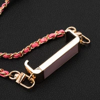 Ķēdīte / virve ar turētāju GLAMOUR, der visiem modeļiem līdz 80 mm platumam – rozā