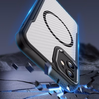 Defender Carbon Mag apvalks iPhone 12 6,1" melns