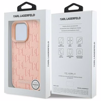 Karl Lagerfeld Hot Stamp MagSafe iPhone 16 Pro apvalks - rozā