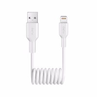 Puro 12W USB-A - Lightning spirālveida kabelis 1m - balts
