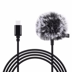 Puluz PU425 piespraužamais mikrofons ar klipu 1.5m USB-C