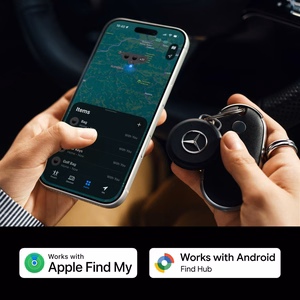 Chipolo LOOP Mercedes – Rechargeable Bluetooth Tracker with Silicone Loop for iOS & Android, Black