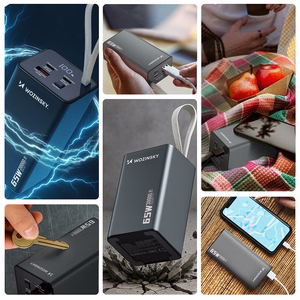 Powerbank Wozinsky K65+ 65W 30000mAh 2x USB-C, 1x USB-A 65W - gray