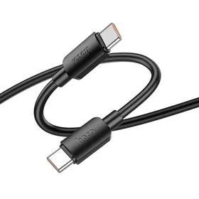 Kabelis USB C uz USB C Hoco PD 6A 100W 1 m X96 melns