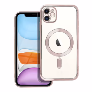 Чехол для iPhone 11 Electro Mag Cover совместимый с MagSafe розовое золото