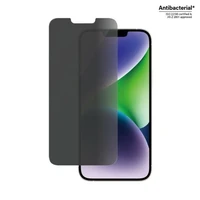 PanzerGlass Classic Fit privātuma antibakteriālais stikls iPhone 14 Plus/13 Pro Max