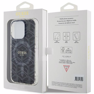 Guess IML GCube Magnētiskais apvalks iPhone 15 Pro - melns