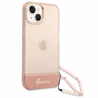 Guess GUHCP14MHGCOHP iPhone 14 Plus 6.7 "rozā/rozā cietais apvalks Translucent Pearl Strap