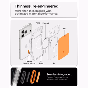 Spigen Ultra Hybrid MagSafe maciņš iPhone 18 Pro / 17 Pro, oranžs