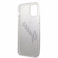 Guess GUHCP12LPCUGLSGO iPhone 12 Pro Max 6.7" zelts kietais vāciņš Glitter Gradient Script