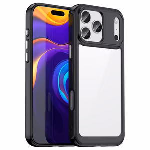 Outer Space viedtālruņa apvalks iPhone 17 Pro Max - melns caurspīdīgs