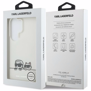 Karl Lagerfeld maciņš IML Peekaboo Karl un Choupette MagSafe priekš Samsung Galaxy S26 Ultra caurspīdīgs