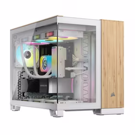Corsair CC-9011288-WW computer case Midi Tower Bamboo, balts