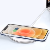  Skaidrs 3in1 vāciņš iPhone 12 ar zilā rāmis želejas pārklājums