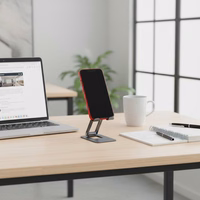 Galda turētājs telefonam / planšetdatoram salokāms Forcell F-Grip Fold statīvs 1 pelēks