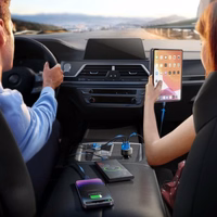 Automašīnas lādētājs Joyroom "JR-CCD04" melns 30W (2xPD / 1xQC3.0 / ar LED voltmetru)