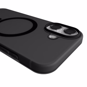 Puro Daylight Magnētiskais saderīgs silikona viedtālruņa apvalks iPhone 17 - caurspīdīgs melns
