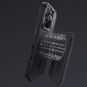 Benks Magnētiskais Mist apvalks ar metāla rāmi iPhone 16 pelēks