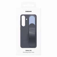 Samsung silikona viedtālruņa apvalks ar turētāju / statīvu Standing Grip Case EF-GS931CBEGWW Samsung Galaxy S25 - melns