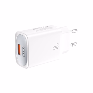 XO sienas lādētājs CE19 QC 18W 1x USB, balts + USB-C kabelis