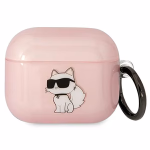 Karl Lagerfeld KLA3HNCHTCP Airpods 3 apvalks rozā/rozā Ikonik Choupette