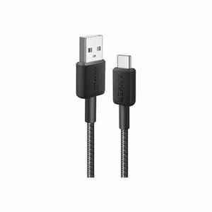 Anker 322 A81H6G11 – neilona USB-A–USB-C kabelis, melns