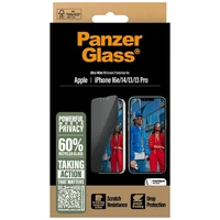 PanzerGlass Ultra-Wide Fit privātuma stikls iPhone 16e / 14 / 13 / 13 Pro