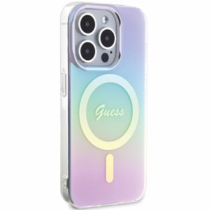 Guess GUHMP15LHITSU iPhone 15 Pro 6.1" violeta/violeta cietais apvalks IML Iridescent Magnētiskais