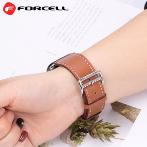 Ремешок для Apple Watch Forcell F-Design FA20 с отверстиями эко-кожа 42 / 44 / 45 / 49 мм коричневый