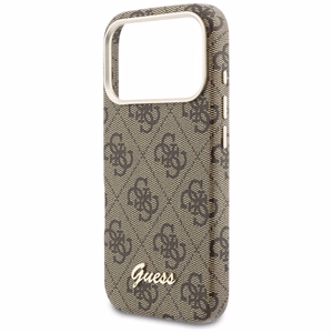 Guess 4G Script MagSafe futrālis iPhone 17 Pro - Brūns