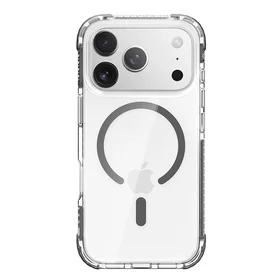 Rock Crystal Clear magnētiskā sērijas viedtālruņa apvalks Iphone 17 Pro Max caurspīdīgs-melns