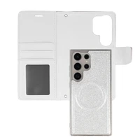 Glitter Magsafe Viedtālruņa apvalks Samsung Galaxy S24 Plus sudrabains