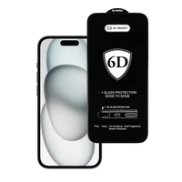 Tel Protect Pilnās līmēšanas 6D Aizsargstikls iPhone 15 melns