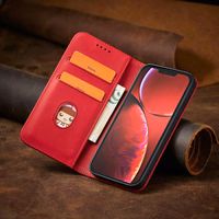 Magnet Fancy Case viedtālruņa apvalks iPhone 14 Pro Max ar flip vāciņu, maku funkciju un statīvu - sarkanās krāsas