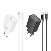 Lādētājs Hoco USB-C QC PD 20W + kabelis USB-C uz Lightning N60 melns